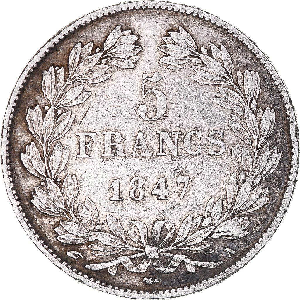Coin, France, Louis-Philippe, 5 Francs, 1847, Paris, , Silver