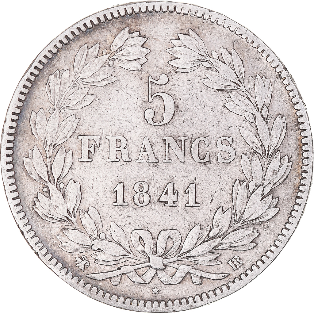 Coin, France, Louis-Philippe, 5 Francs, 1841, Strasbourg, , Silver