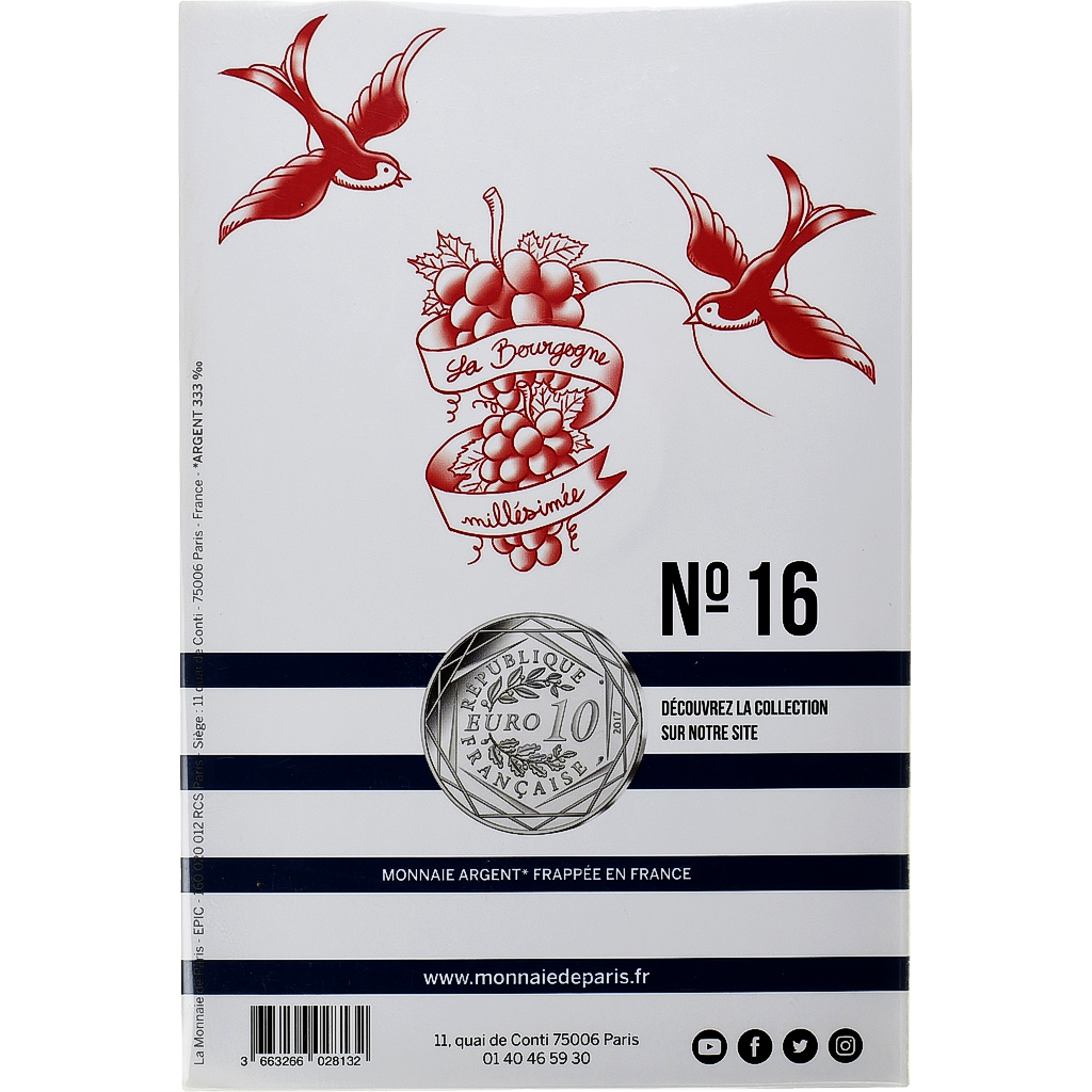 Frankreich, 10 Euro, Jean Paul Gaultier, La Bourgogne millésimée, 2017