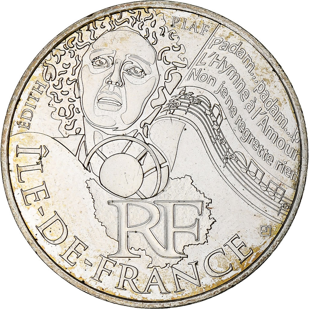 Frankreich, 10 Euro, Ile de France, 2012, Paris, UNZ, Silber, KM:1875
