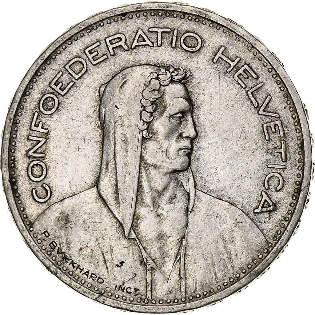 Coin, Switzerland, 5 Francs, 1932, Bern, , Silver, KM:40