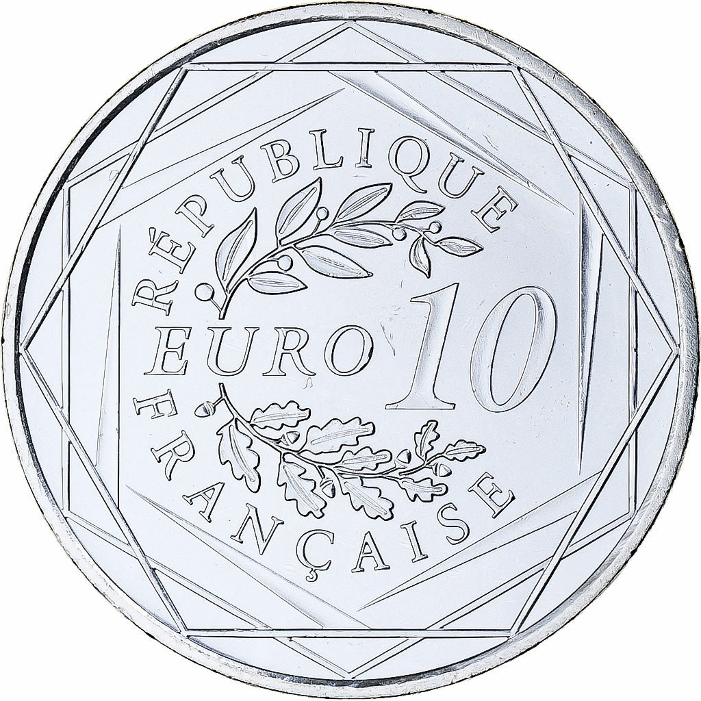 France, 10 Euro, 2012, Hercule, MS(65-70), Silver
