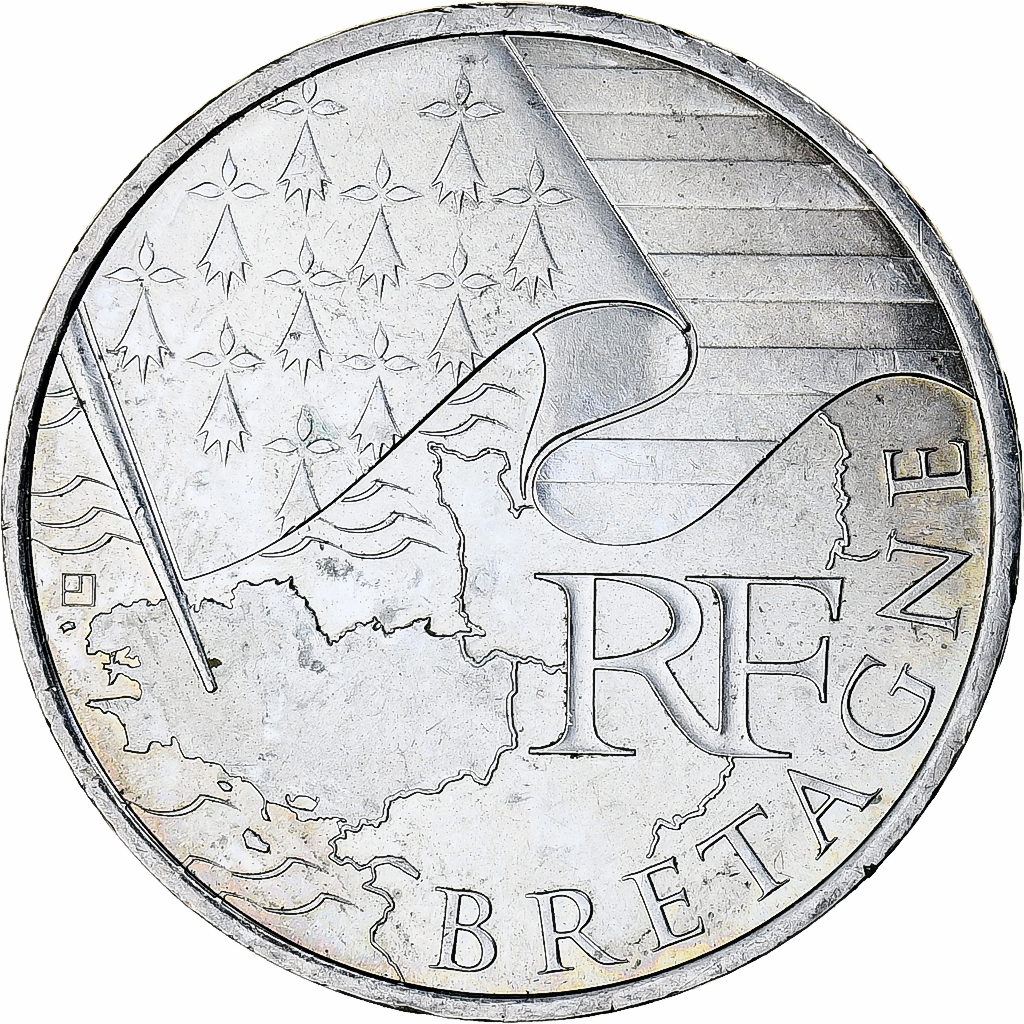 Frankreich, 10 Euro, Bretagne, 2010, Paris, VZ+, Silber, KM:1648