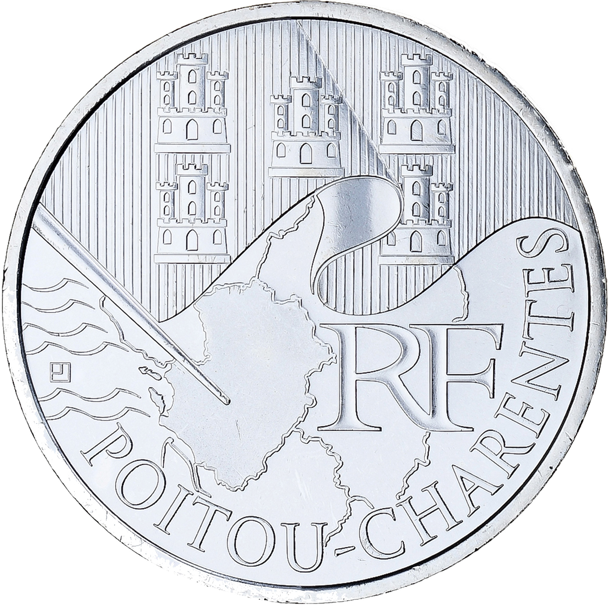 France, 10 Euro, Euros des régions, 2010, Monnaie de Paris, Poitou-Charente