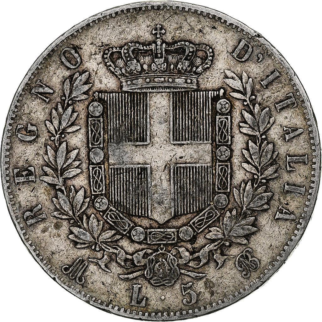 Coin, Italy, Vittorio Emanuele II, 5 Lire, 1871, Milan, , Silver
