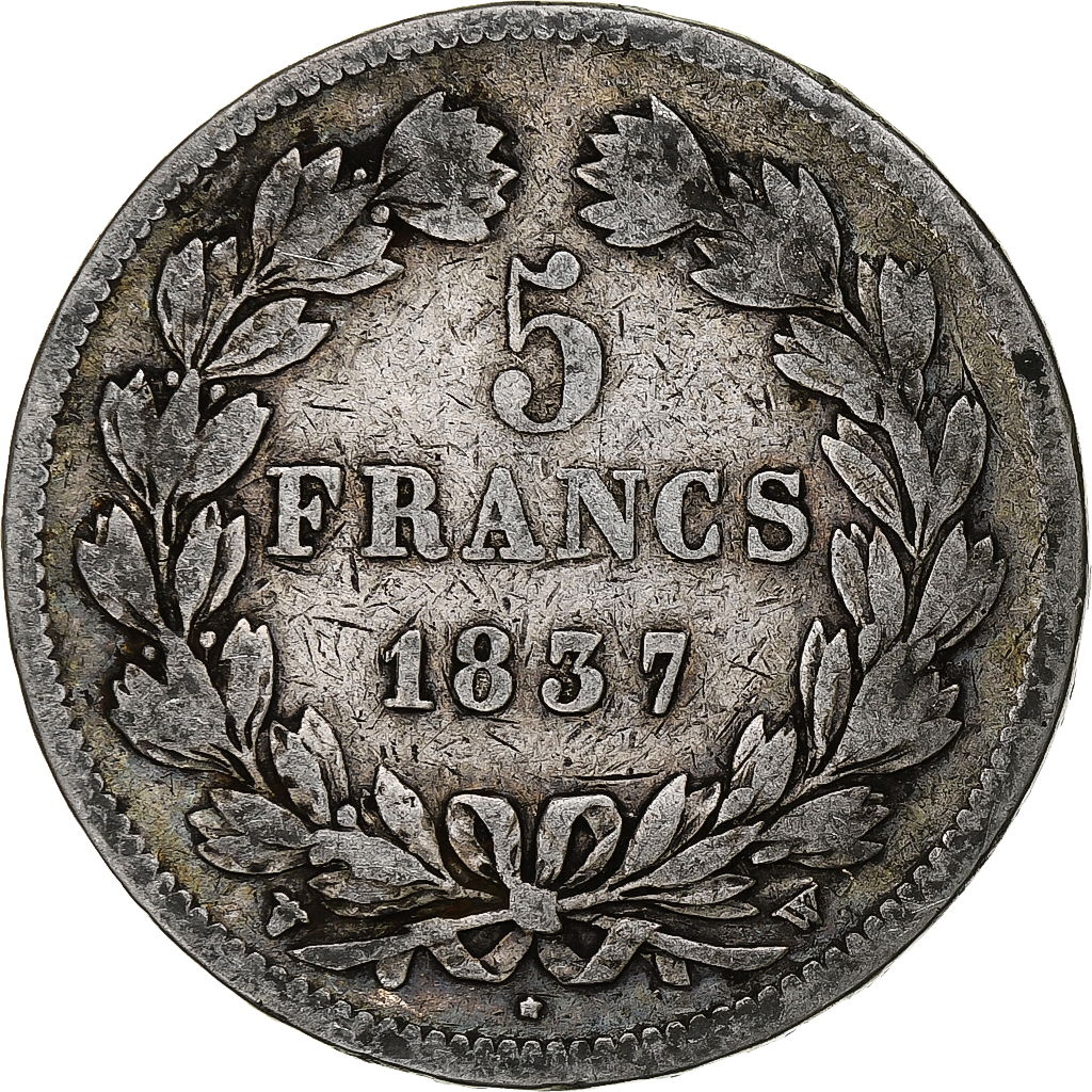 Coin, France, Louis-Philippe, 5 Francs, 1837, Lille, , Silver