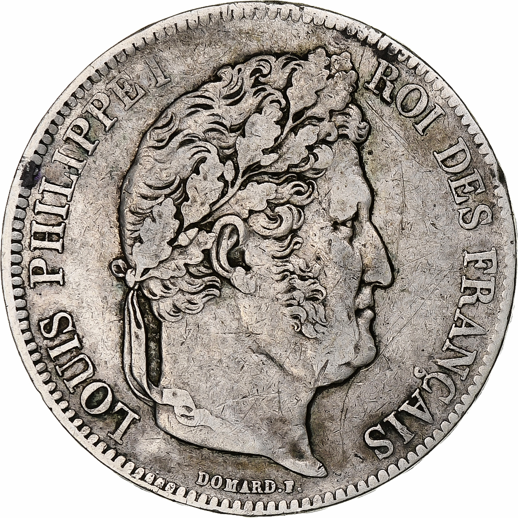 Coin, France, Louis-Philippe, 5 Francs, 1839, Strasbourg, , Silver