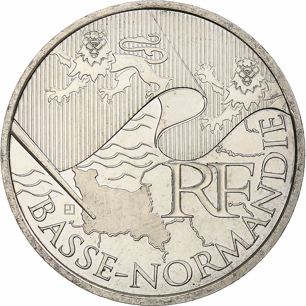 Frankreich, 10 Euro, Basse-Normandie, 2010, Paris, UNZ, Silber, Gadoury:EU399