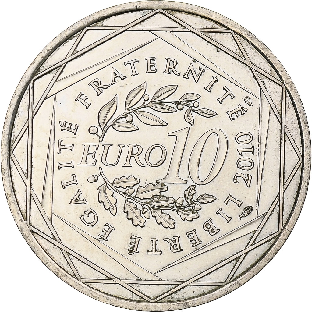 Frankreich, 10 Euro, Basse-Normandie, 2010, Paris, UNZ, Silber, Gadoury:EU399