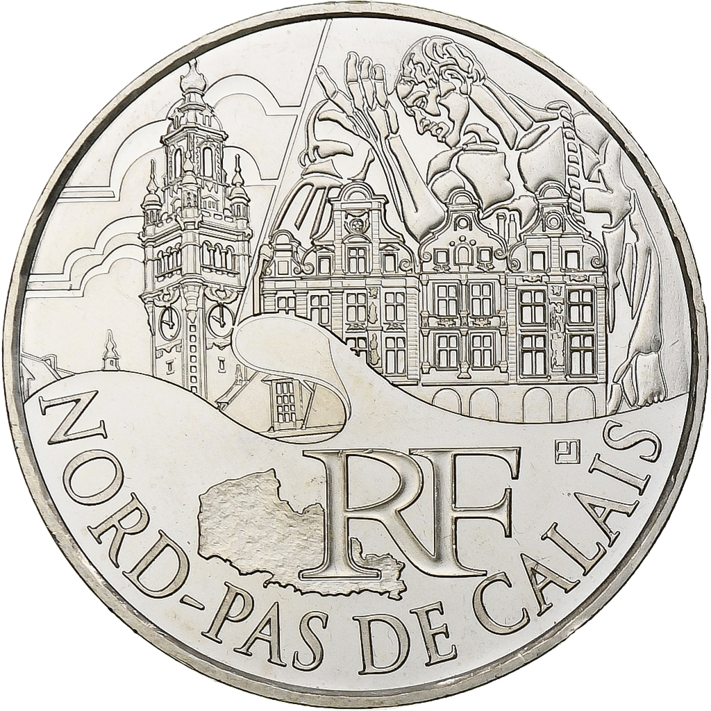 Frankreich, 10 Euro, Nord-Pas de Calais, 2011, Paris, STGL, Silber