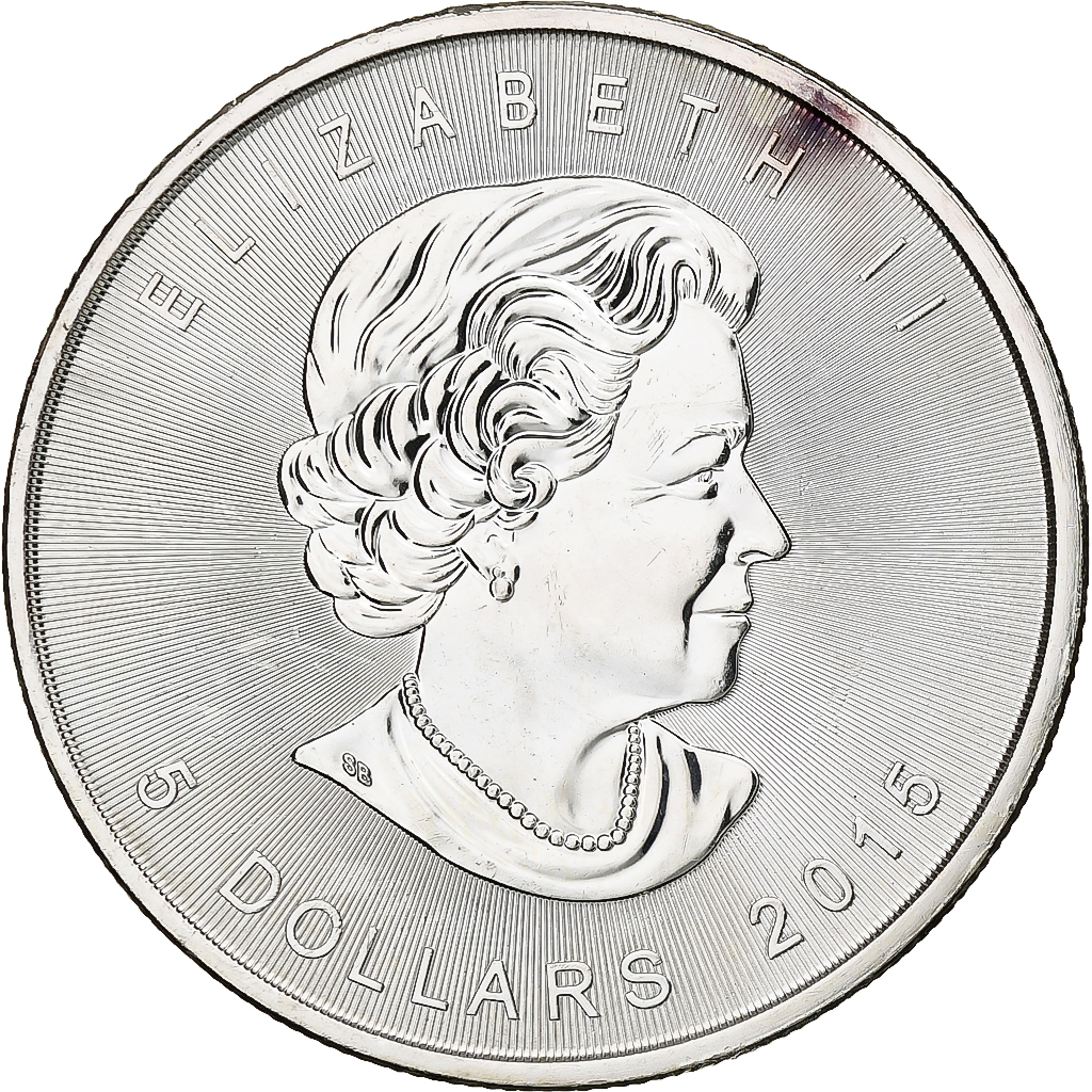 Canada, Elizabeth II, 5 dollars, 1 oz, Maple Leaf, 2015, Ottawa, Proof, Silver