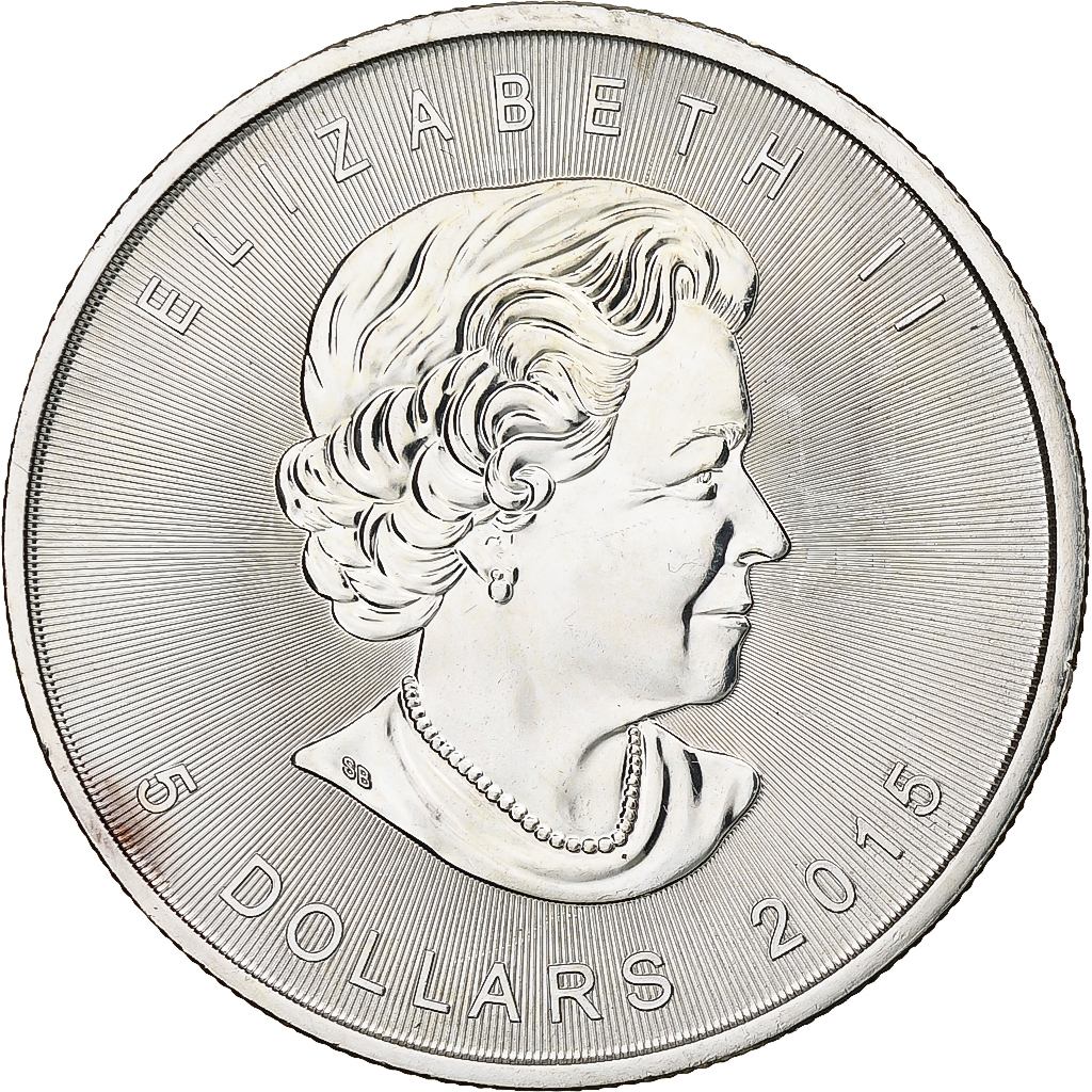 Canada, Elizabeth II, 5 dollars, 1 oz, Maple Leaf, 2015, Ottawa, Proof, Silver