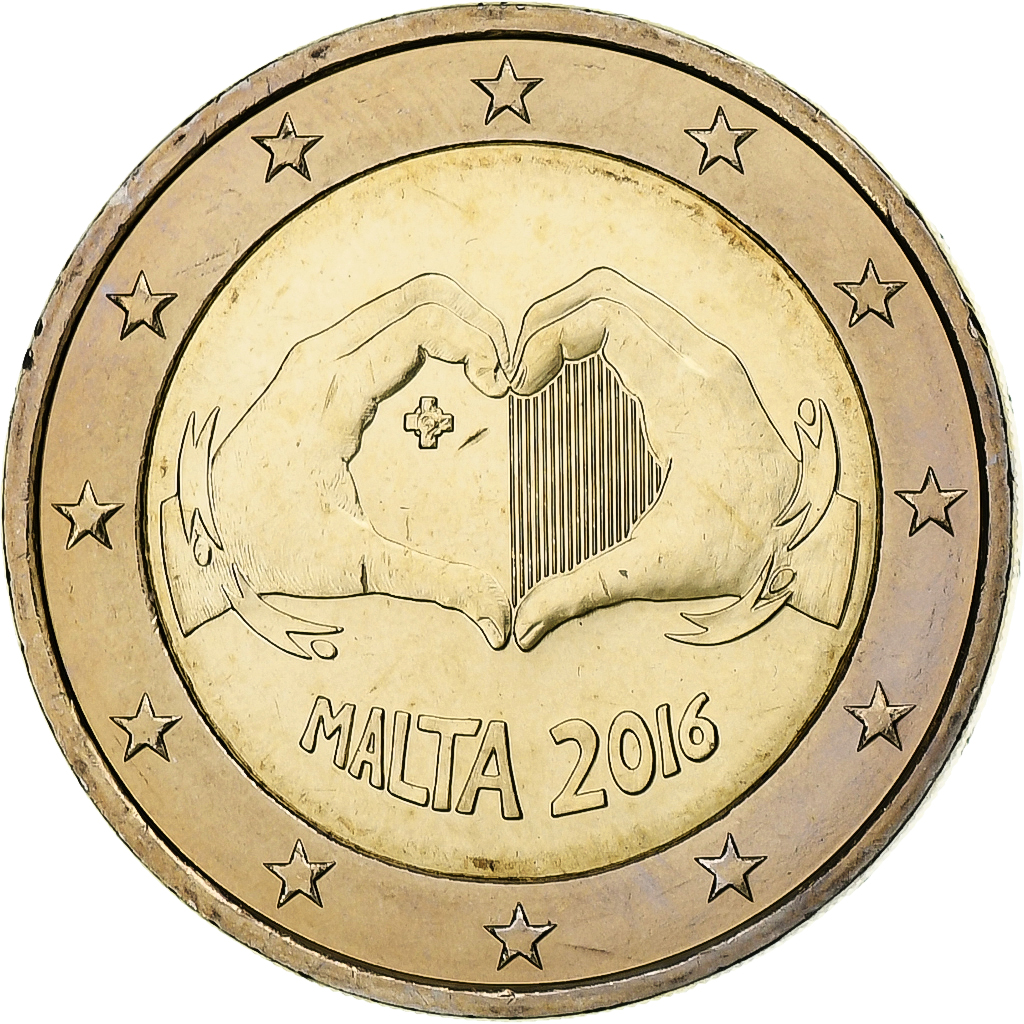 Malta, 2 Euro, 2016, Paris, Bi-Metallic, 