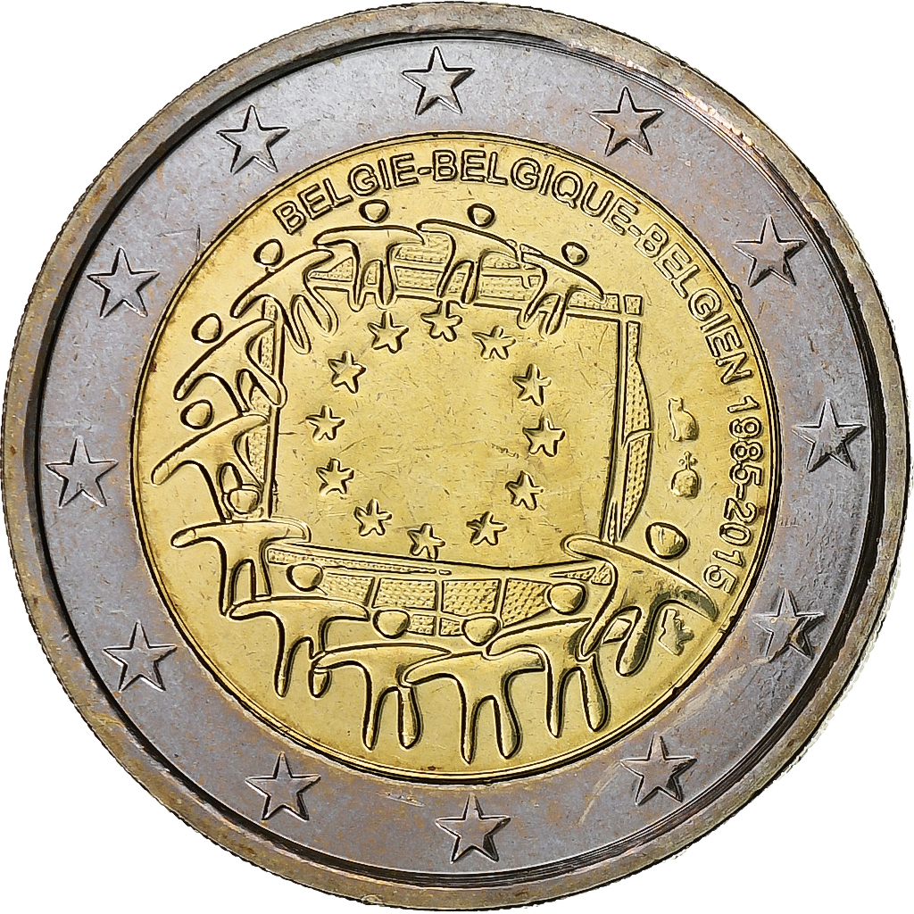 Belgien, 2 Euro, 2015, Brussels, Bi-Metallic, UNZ