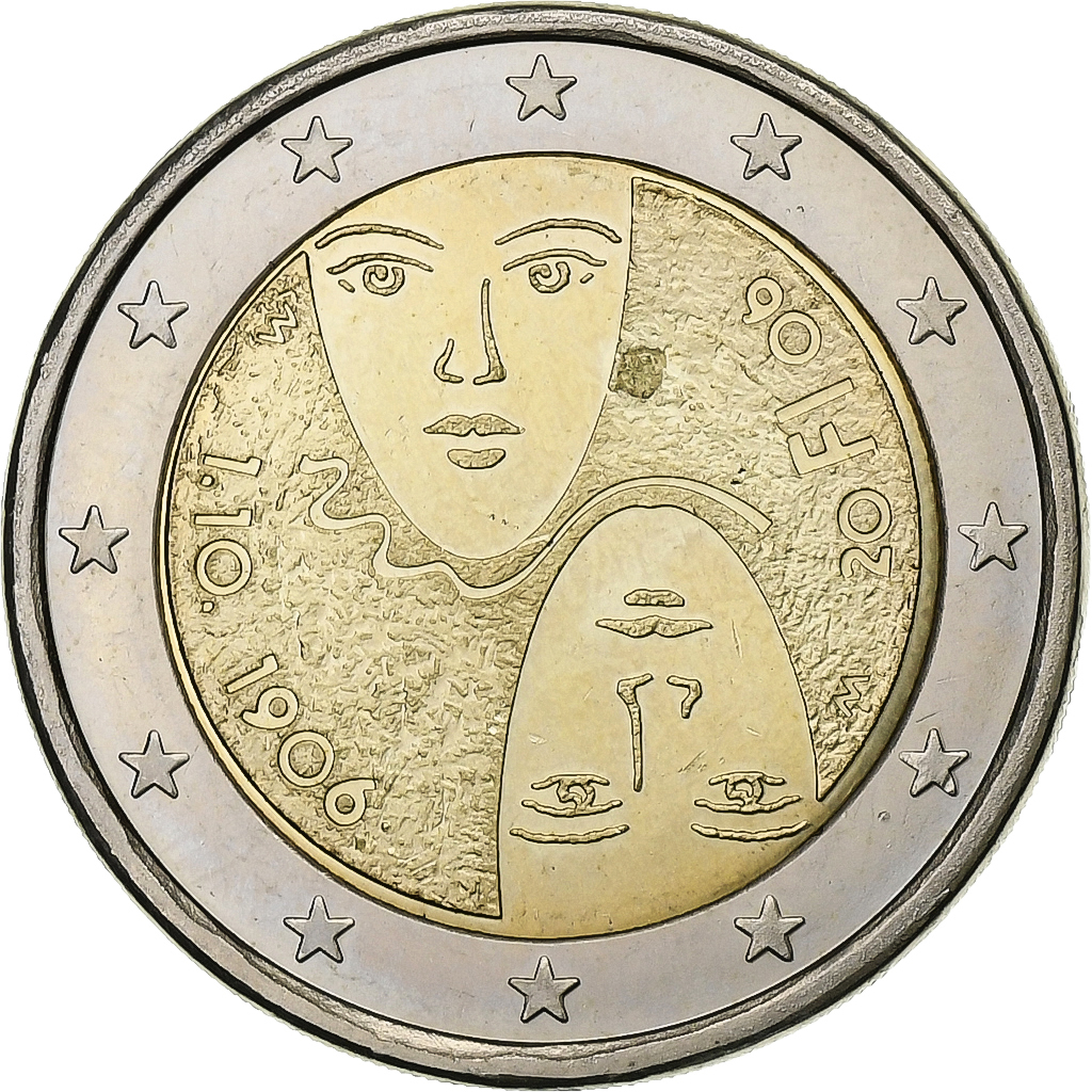 Finlande, 2 Euro, Suffrage universel, 2006, Vantaa, SPL, Bi-Metallic, KM:125