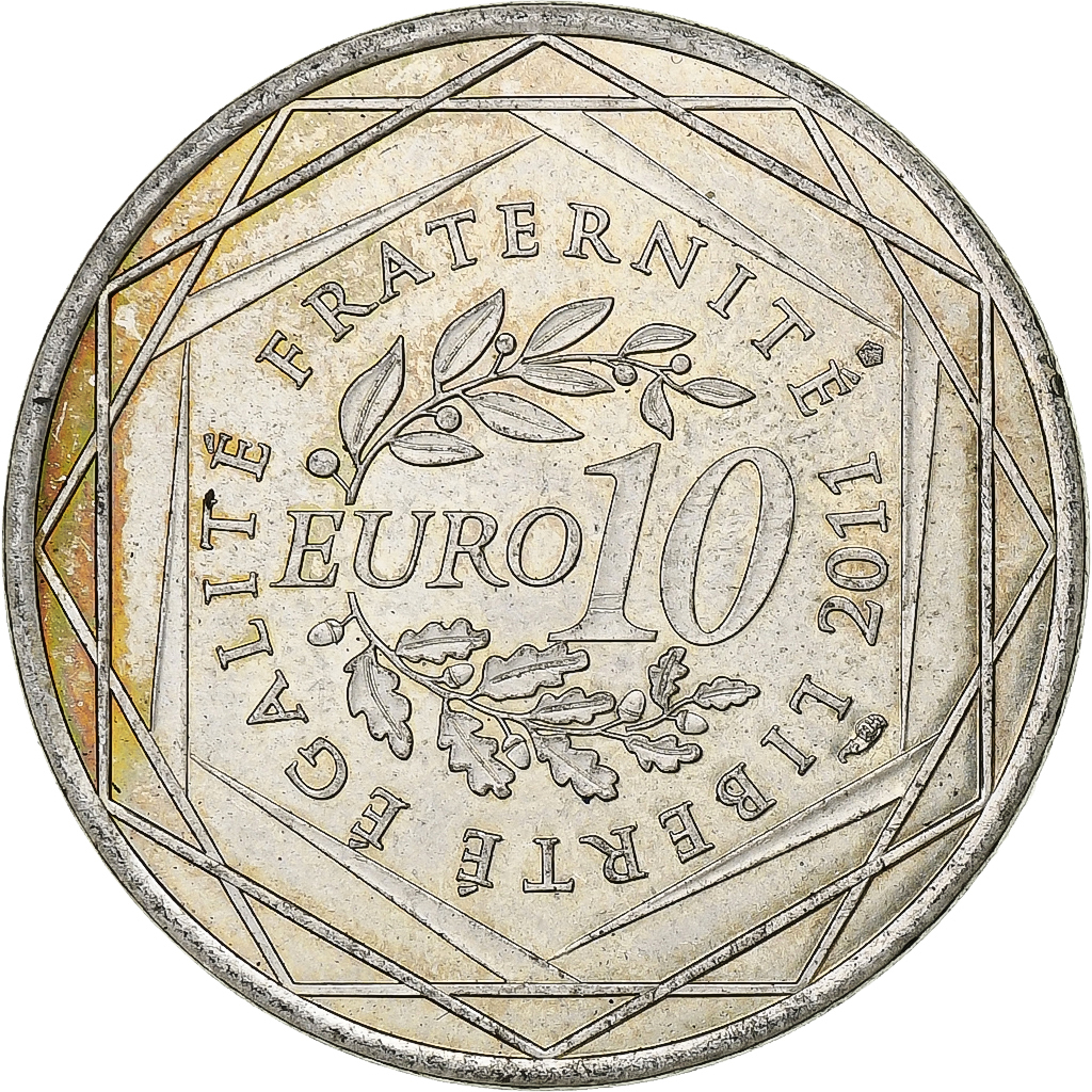 France, 10 Euro,  Provence-Alpes-Cote d'Azur, 2011, Paris, Silver, , KM:17