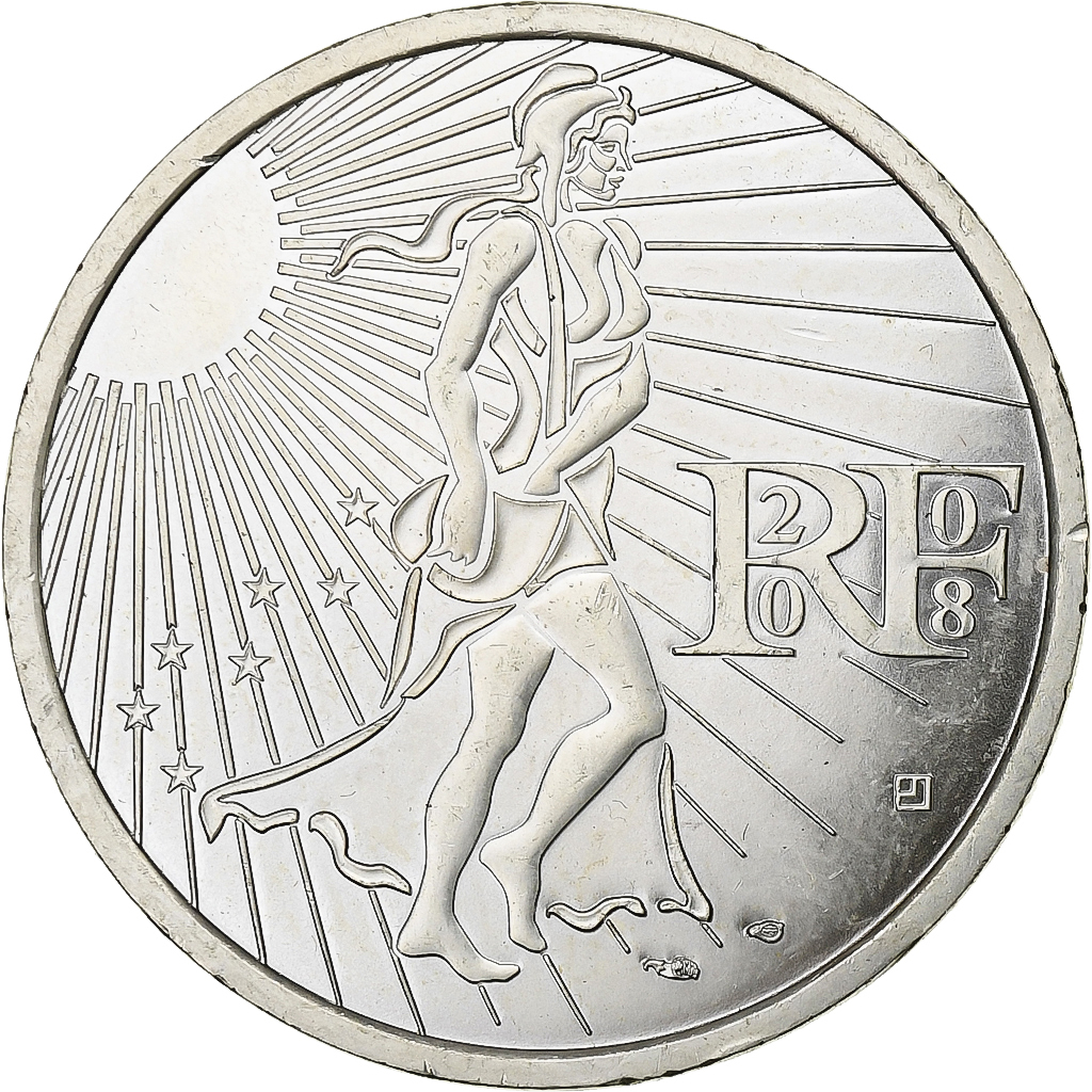 France, 15 Euro, Semeuse, 2008, Argent, SPL, Gadoury:2, KM:1535