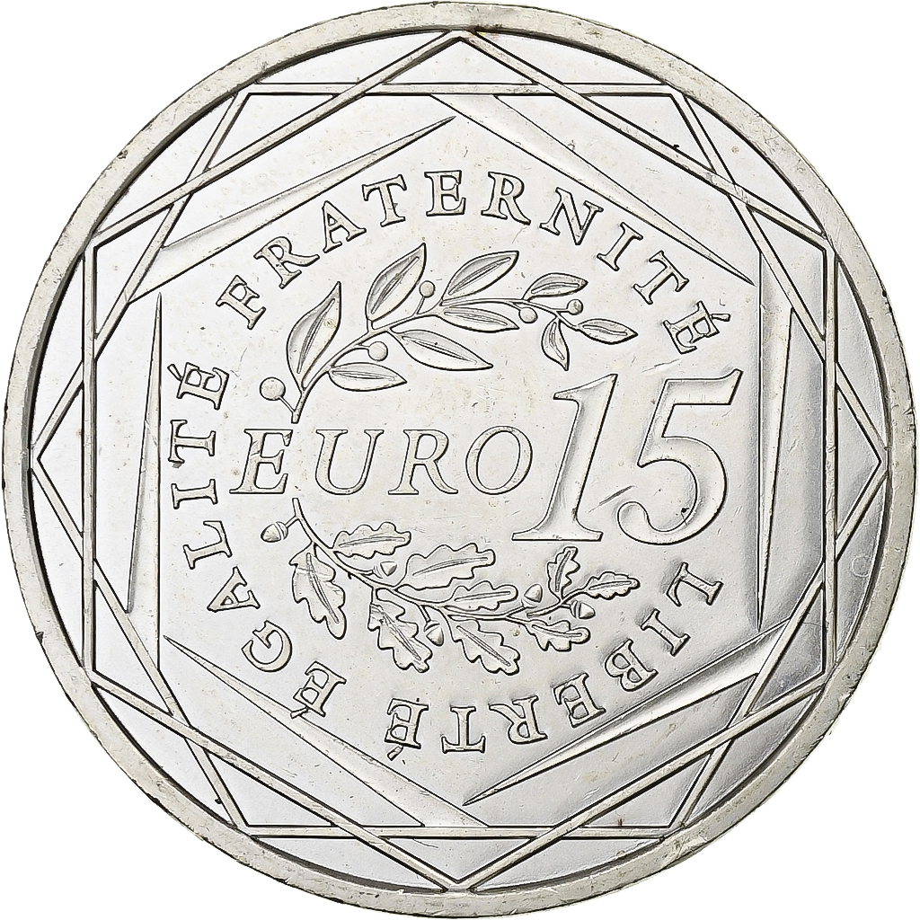 France, 15 Euro, Semeuse, 2008, Argent, SPL, Gadoury:2, KM:1535