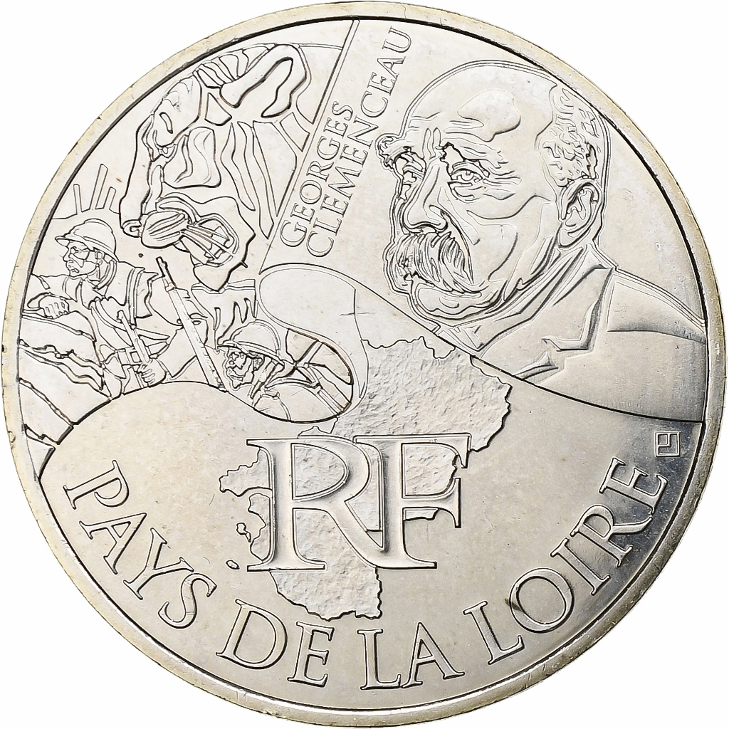Frankreich, 10 Euro, Euros des régions, Pays De La Loire, 2012, Silber, STGL