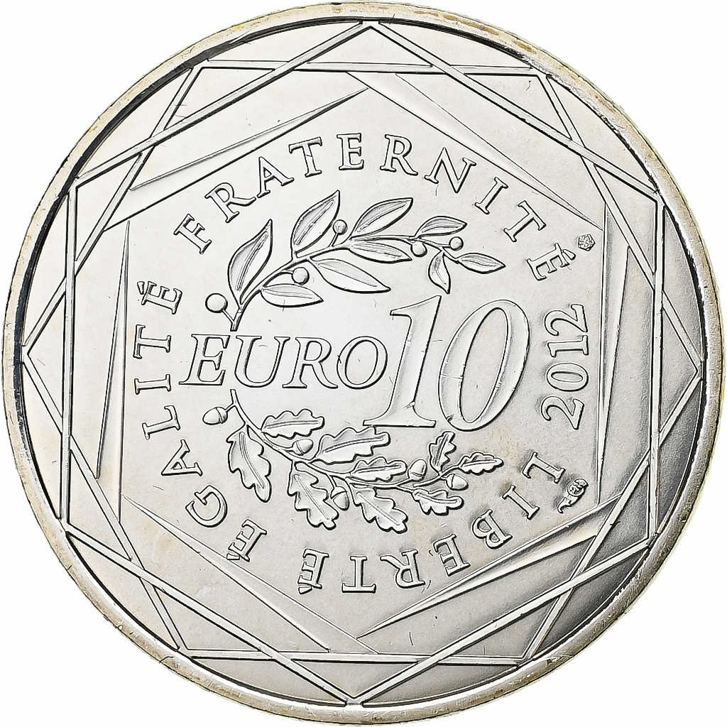 France, 10 Euro, Euros des régions, Bretagne, 2012, Paris, Silver, 