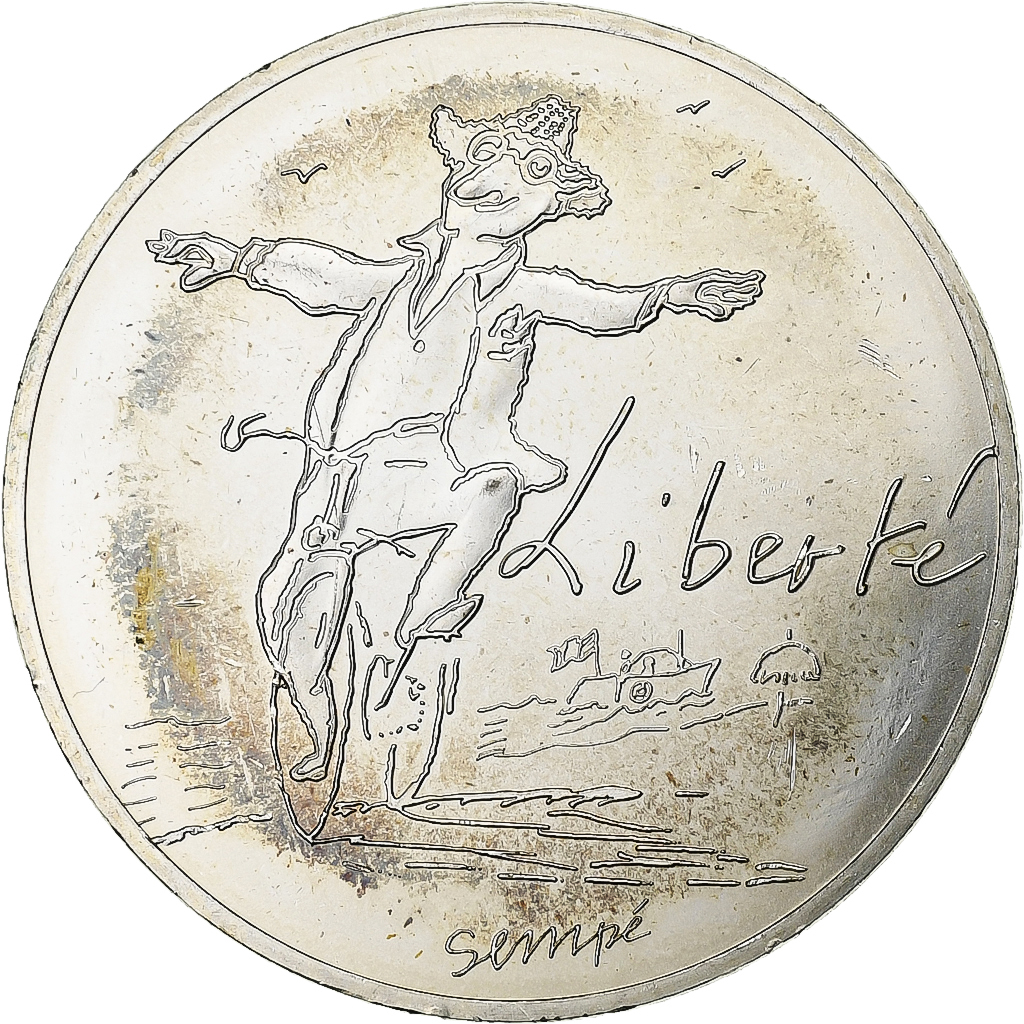 France, 10 Euro, Sempé - Été - Liberté, 2014, Paris, Silver, 