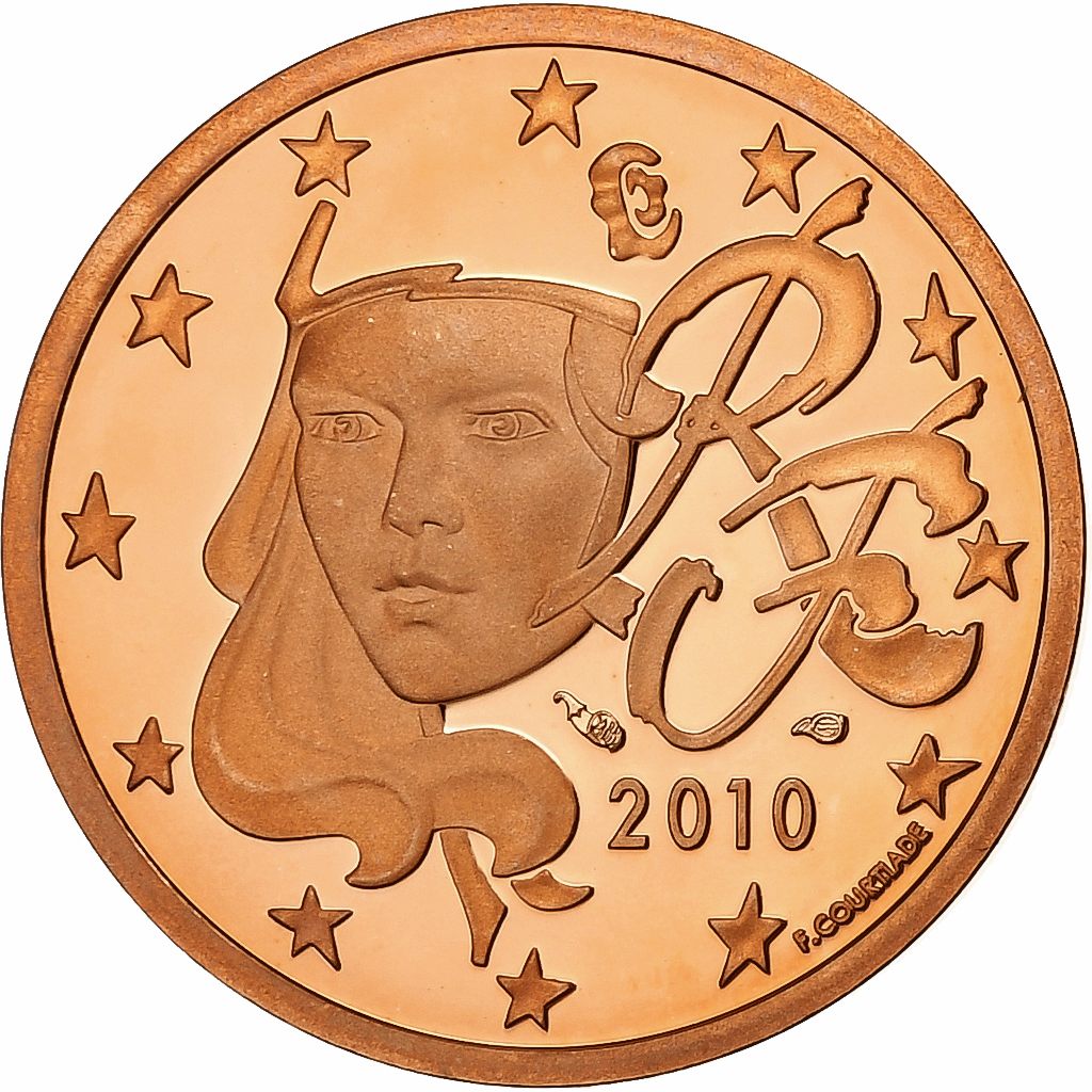 France, 5 Euro Cent, 2010, Paris, Cuivre plaqué acier, NEUF, Gadoury:3.