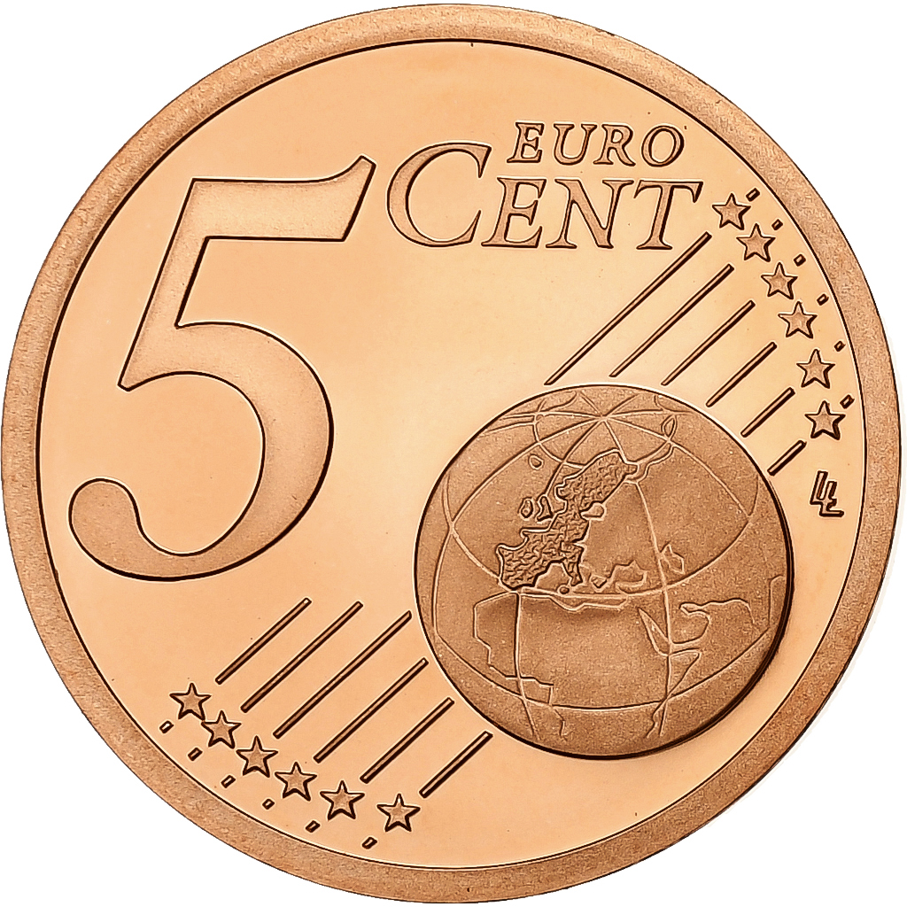 France, 5 Euro Cent, 2014, Copper Plated Steel, UNC