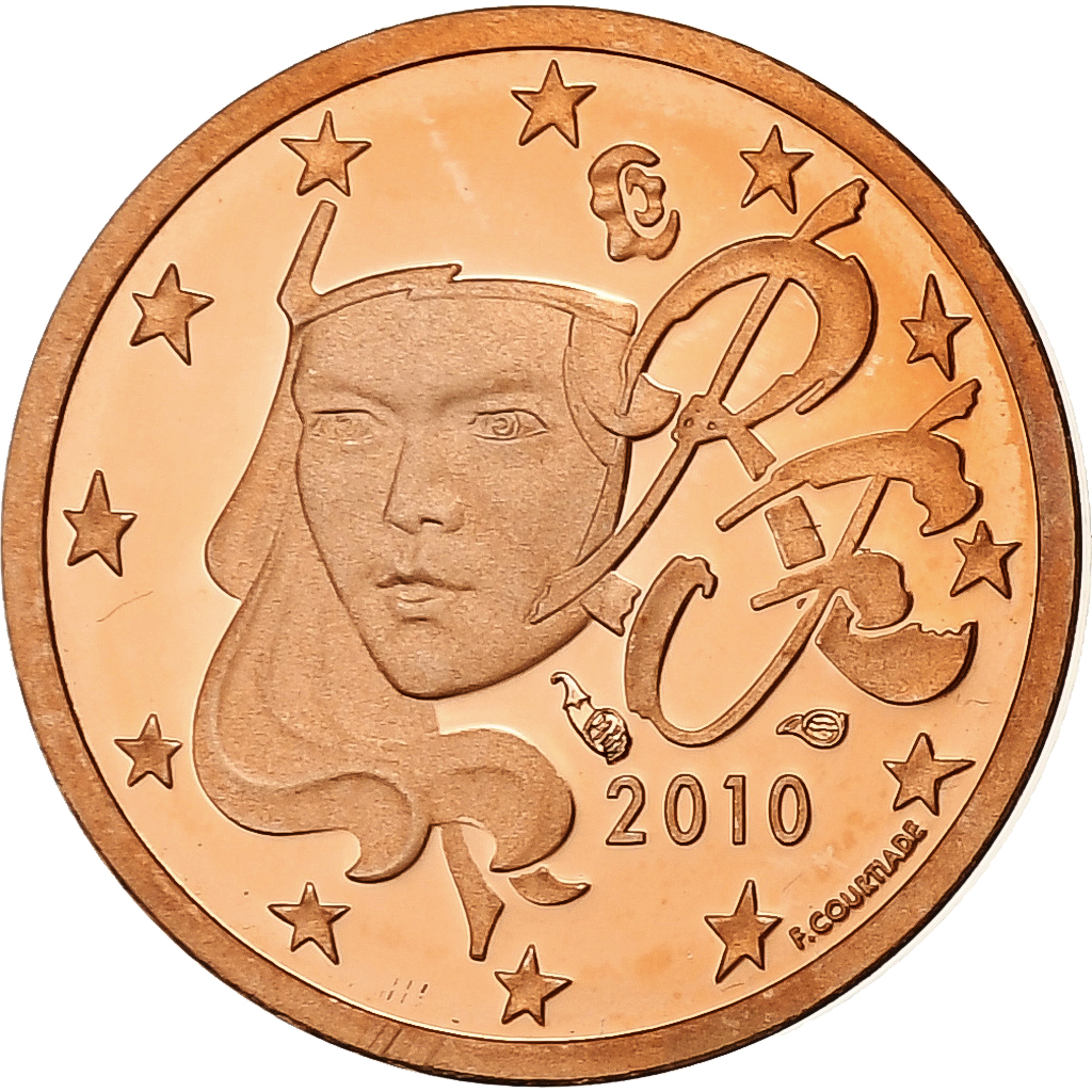 France, Euro Cent, 2010, Paris, Cuivre plaqué acier, NEUF, Gadoury:1, KM:1282