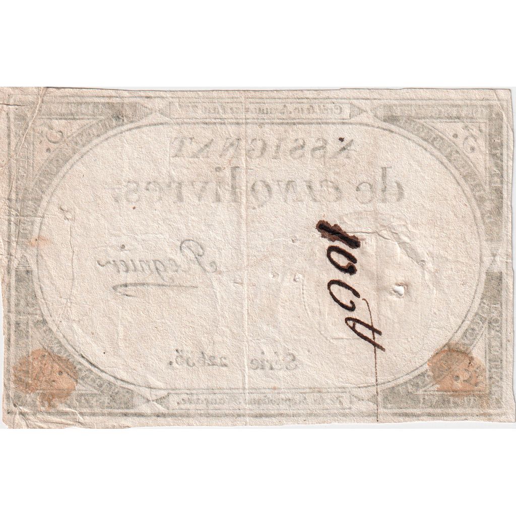 France, 5 Livres, 10 brumaire de l'an 2 - (31 octobre 1793), 22655, EF