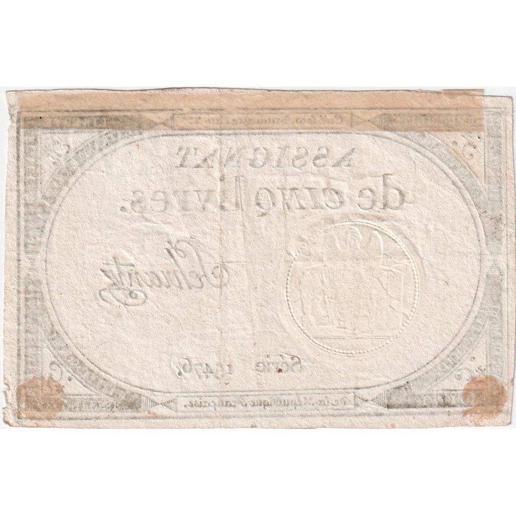 France, 5 Livres, 10 brumaire de l'an 2 - (31 octobre 1793), 13476, EF(40-45)