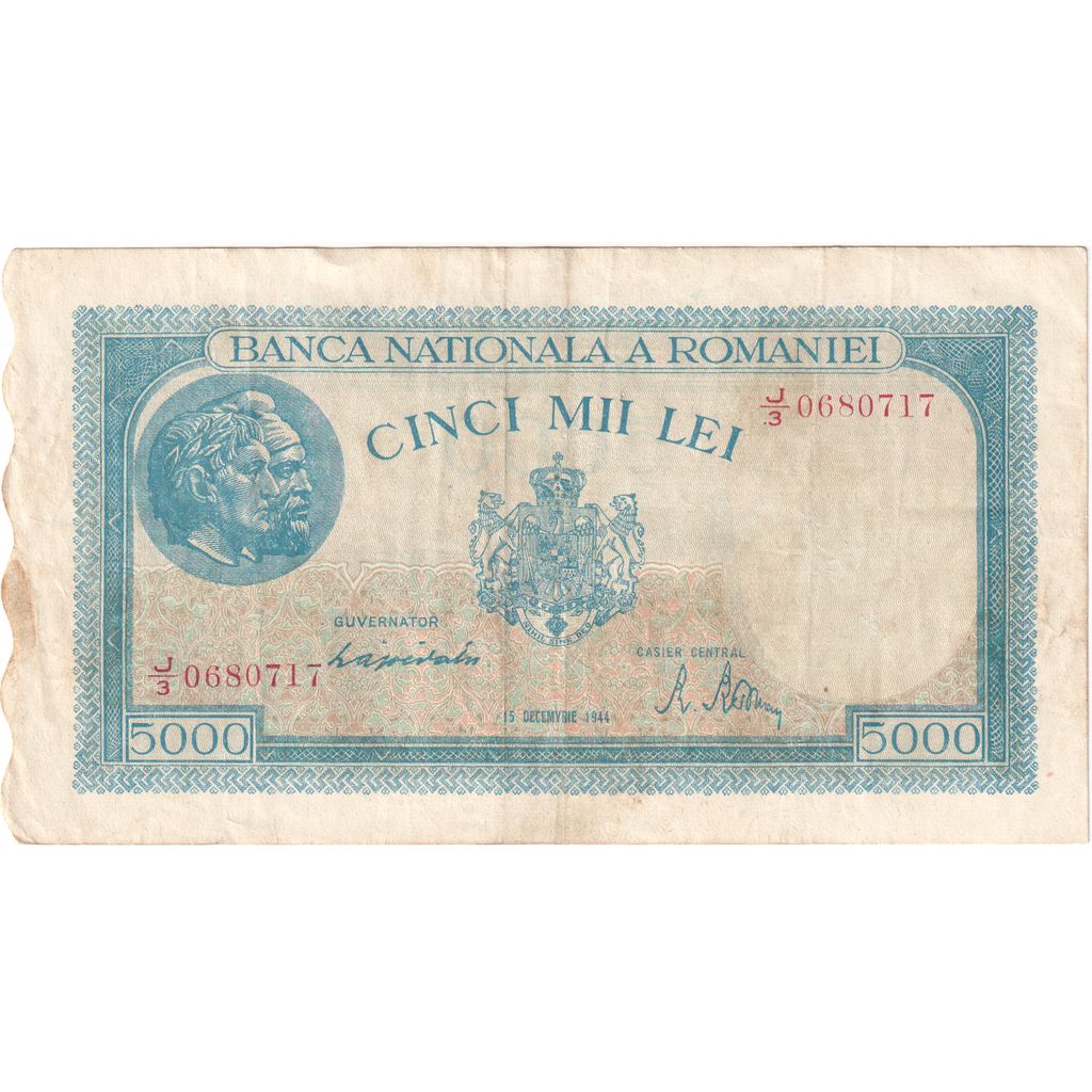 Romania, 5000 Lei, 1944-12-15, EF