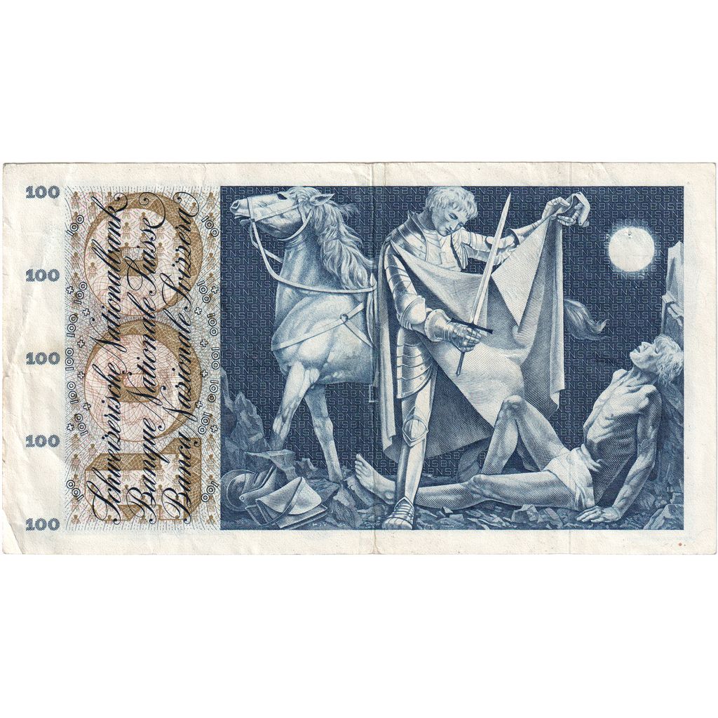 Switzerland, 100 Franken, 1956-10-25, EF(40-45)