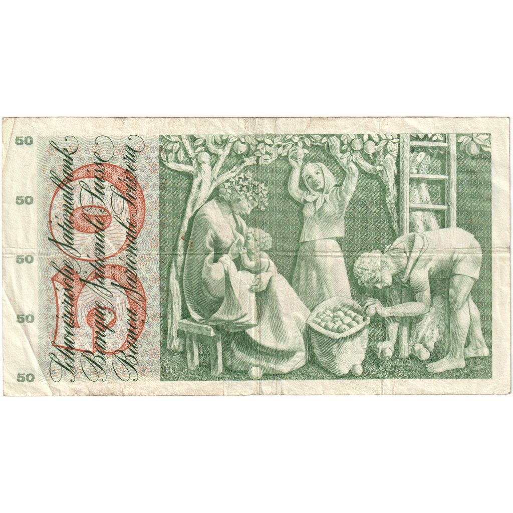 Switzerland, 50 Franken, 1967-06-30, VF(30-35)