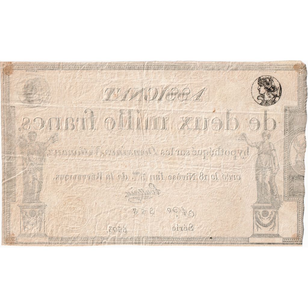 France, 2000 Francs, 1795-01-07, 6503, AU(50-53)