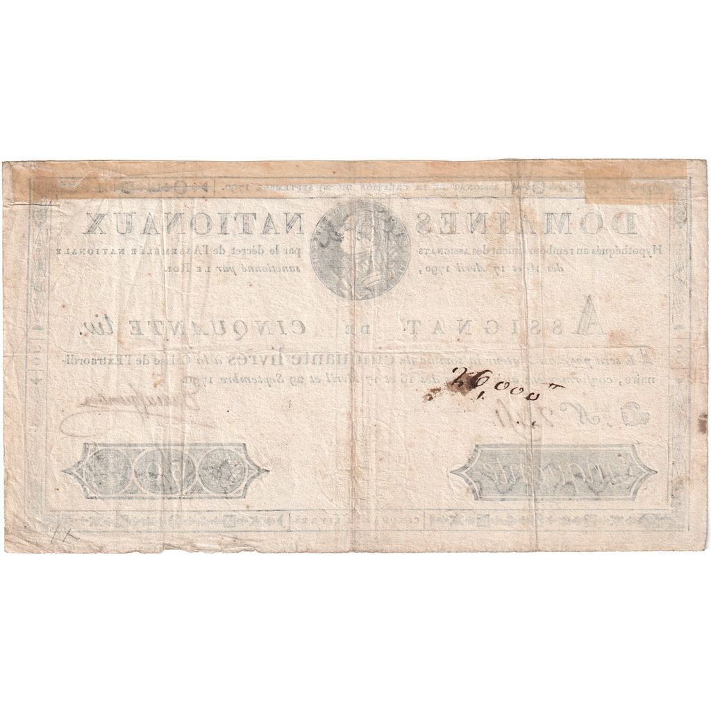 France, 50 Livres, 1790-09-29, D, EF(40-45)