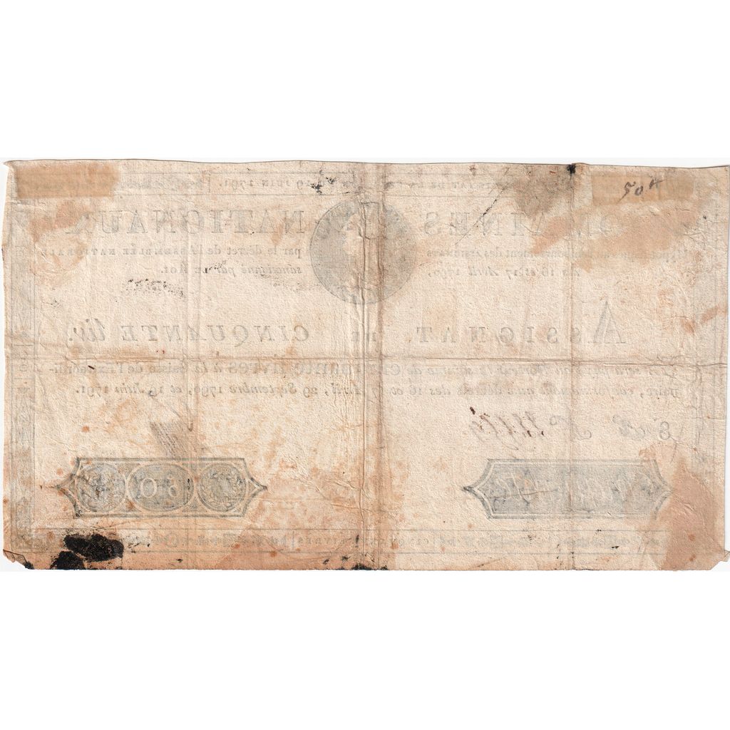 France, 50 Livres, 1791-06-19, 8F, VF(20-25)