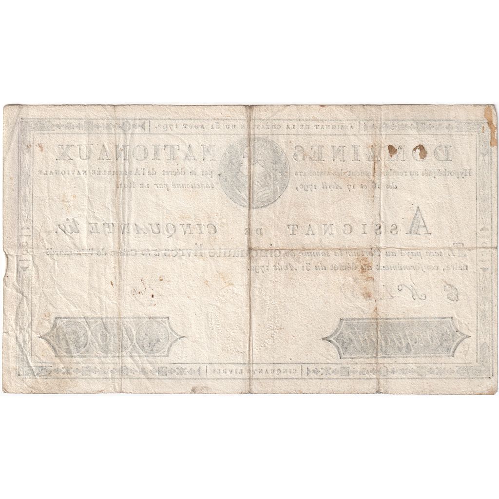 France, 50 Livres, 1792-08-31, C, EF(40-45)