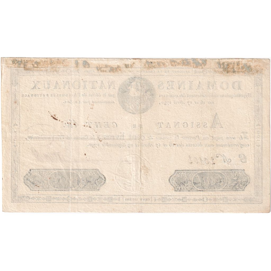 France, 100 Livres, 1790-09-29, C, EF(40-45)