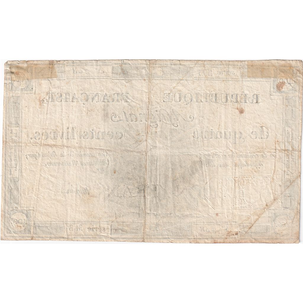 France, 400 Livres, 1792-11-21, 393, VF(20-25)