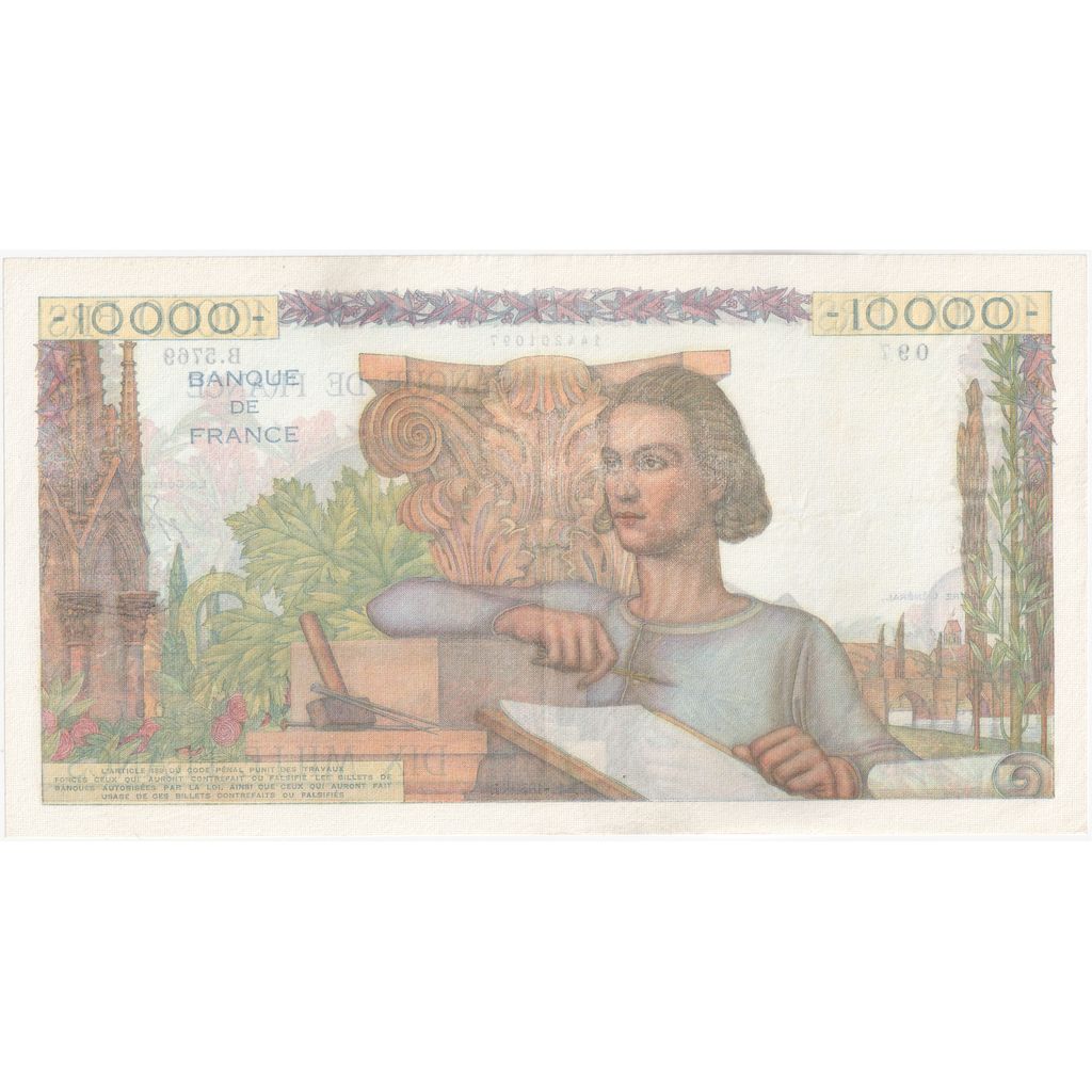 France, 10000 Francs, Génie Français, 1953-11-05, B.5769, AU(50-53)