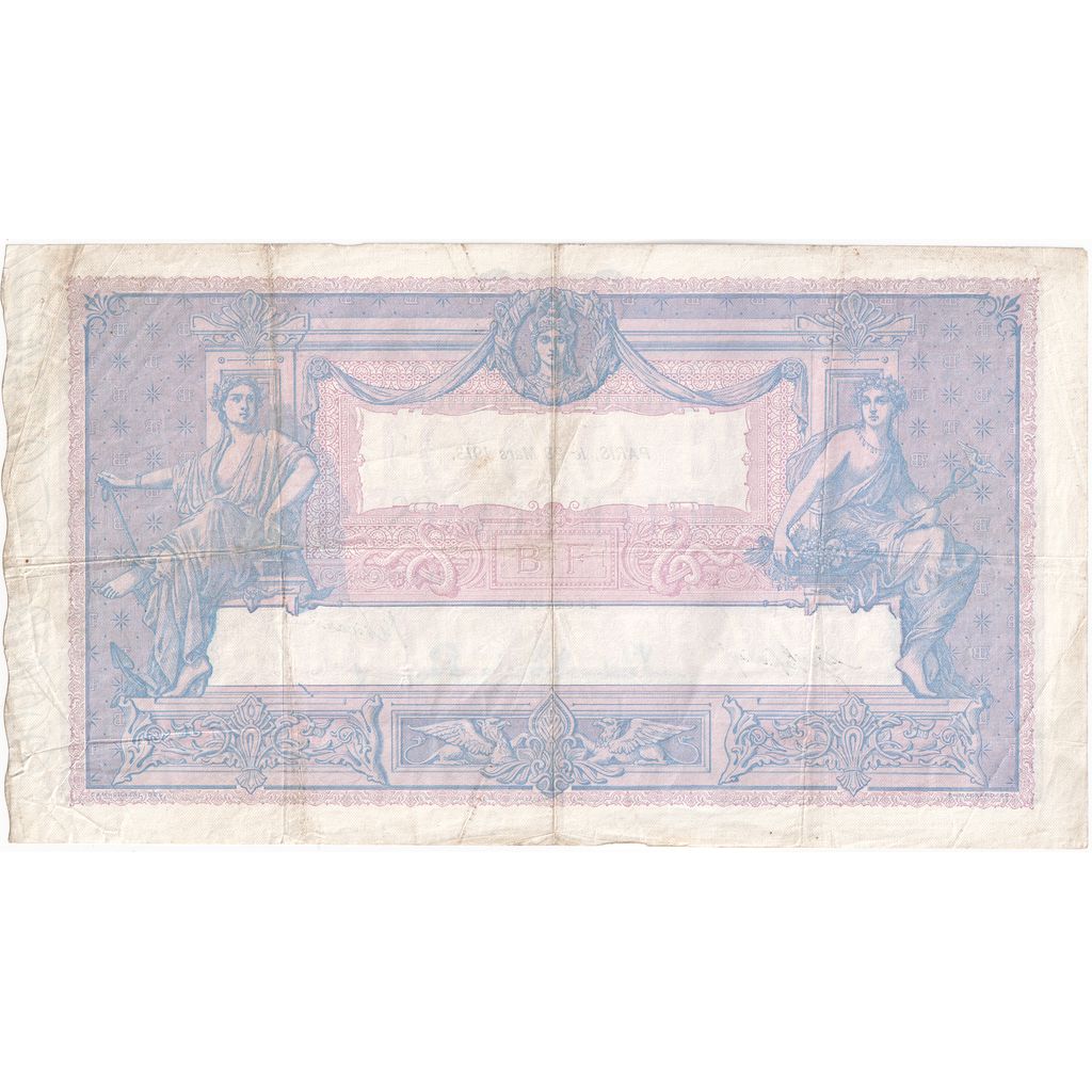 France, 1000 Francs, Bleu et Rose, 1913-03-28, Z.825, EF(40-45)