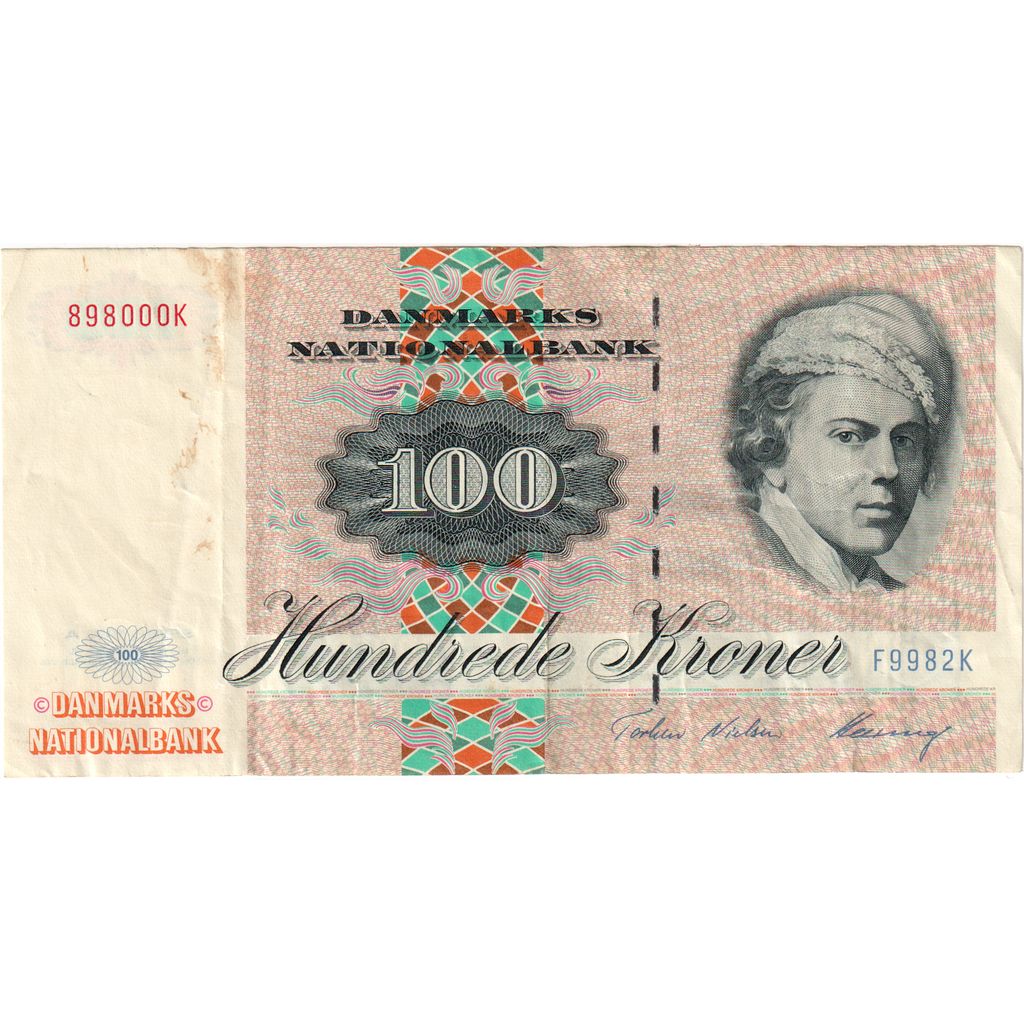 Denmark, 100 Kroner, 1998, EF(40-45)