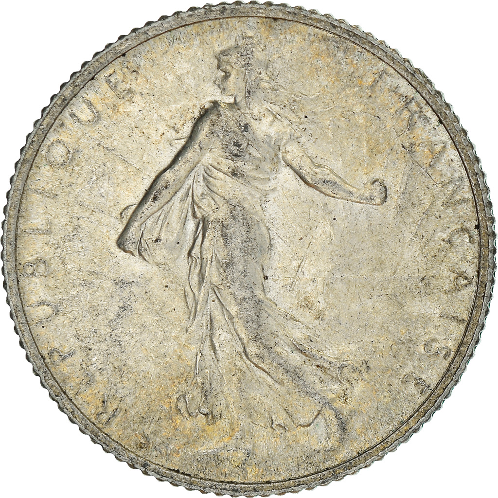 Coin, France, Semeuse, Franc, 1918, Paris, , Silver, KM:844.1
