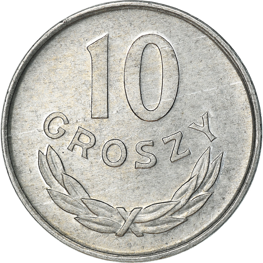 Coin, Poland, 10 Groszy, 1976, Warsaw, , Aluminum, KM:AA47