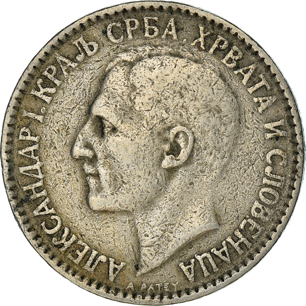 Coin, Yugoslavia, Alexander I, Dinar, 1925, Poissy, , Nickel-Bronze