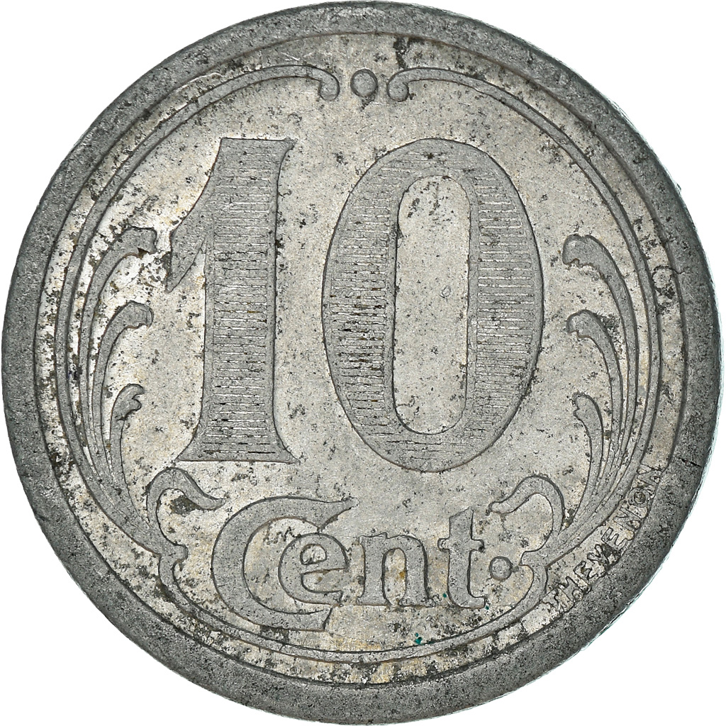 Coin, France, Union Commerciale, Ham, 10 Centimes, 1922, , Aluminium