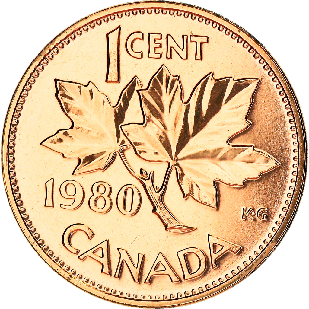 Coin, Canada, Elizabeth II, Cent, 1980, Royal Canadian Mint, Ottawa, 