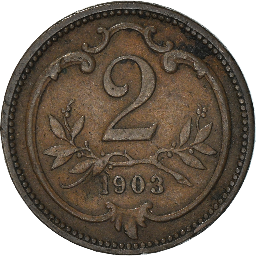 Coin, Austria, Franz Joseph I, 2 Heller, 1903, , Bronze, KM:2801