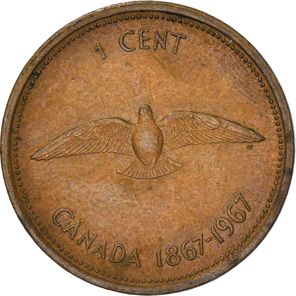 Coin, Canada, Elizabeth II, Cent, 1967, Royal Canadian Mint, Ottawa, 