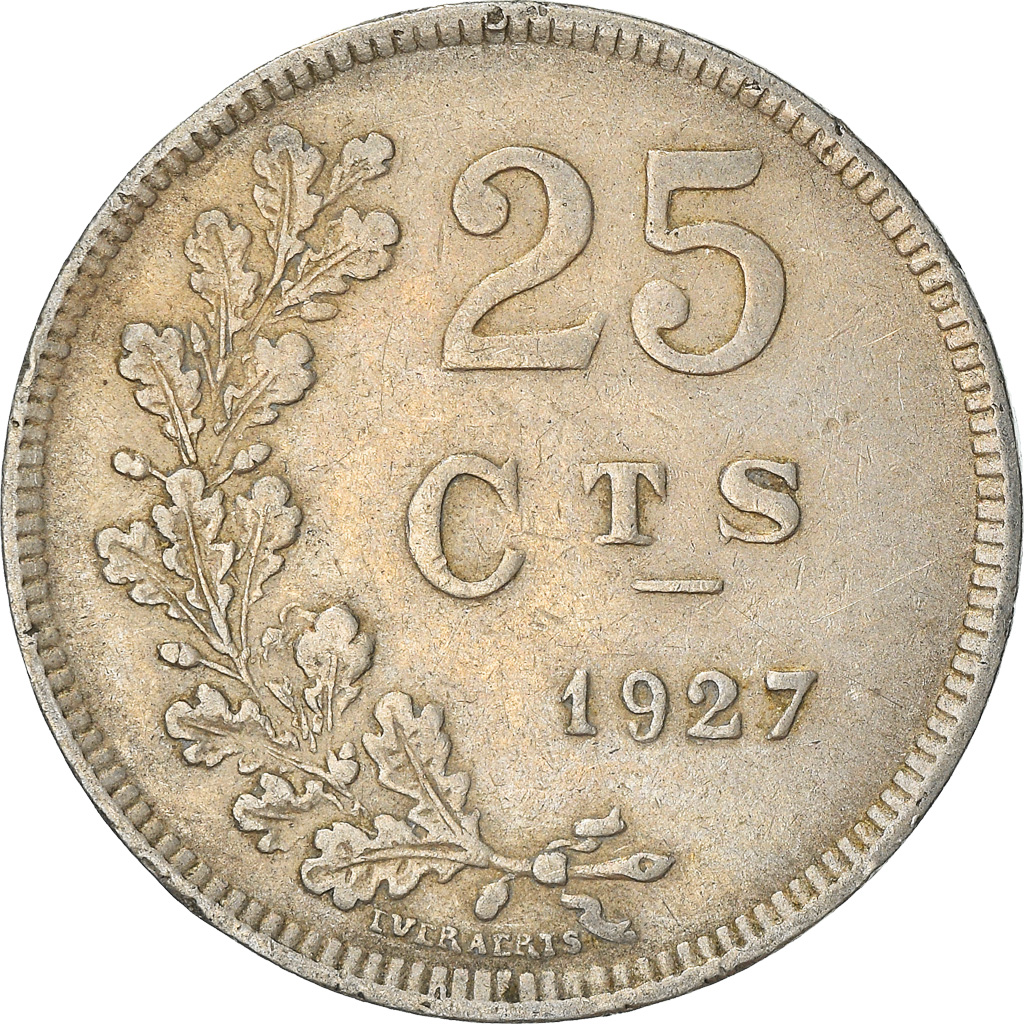 Coin, Luxembourg, Charlotte, 25 Centimes, 1927, , Copper-nickel, KM:37